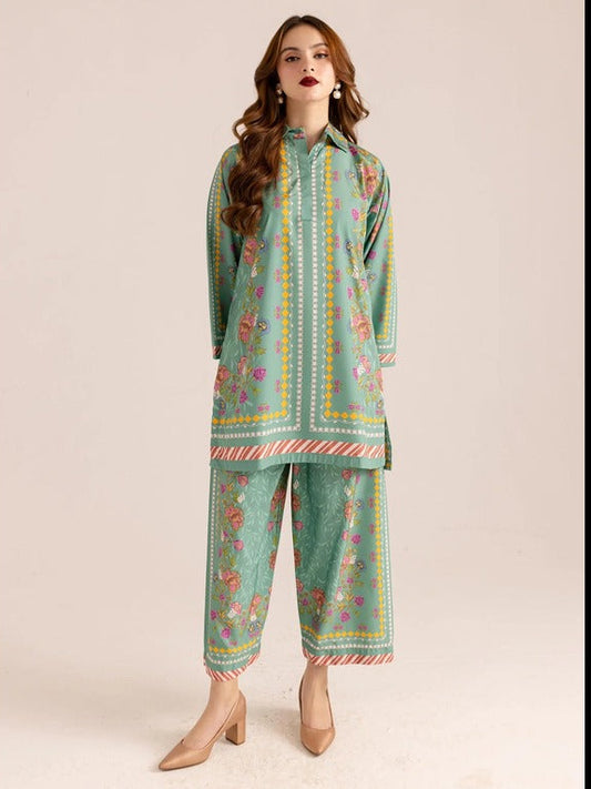 Sky Blue Printed Co-Ord Set