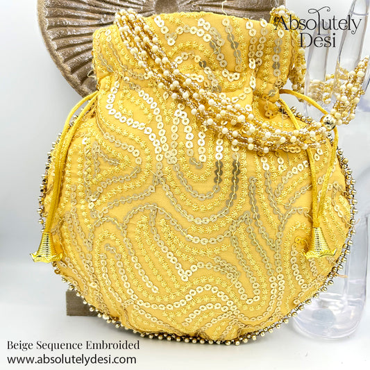 Handmade Sequenced Wedding Potli