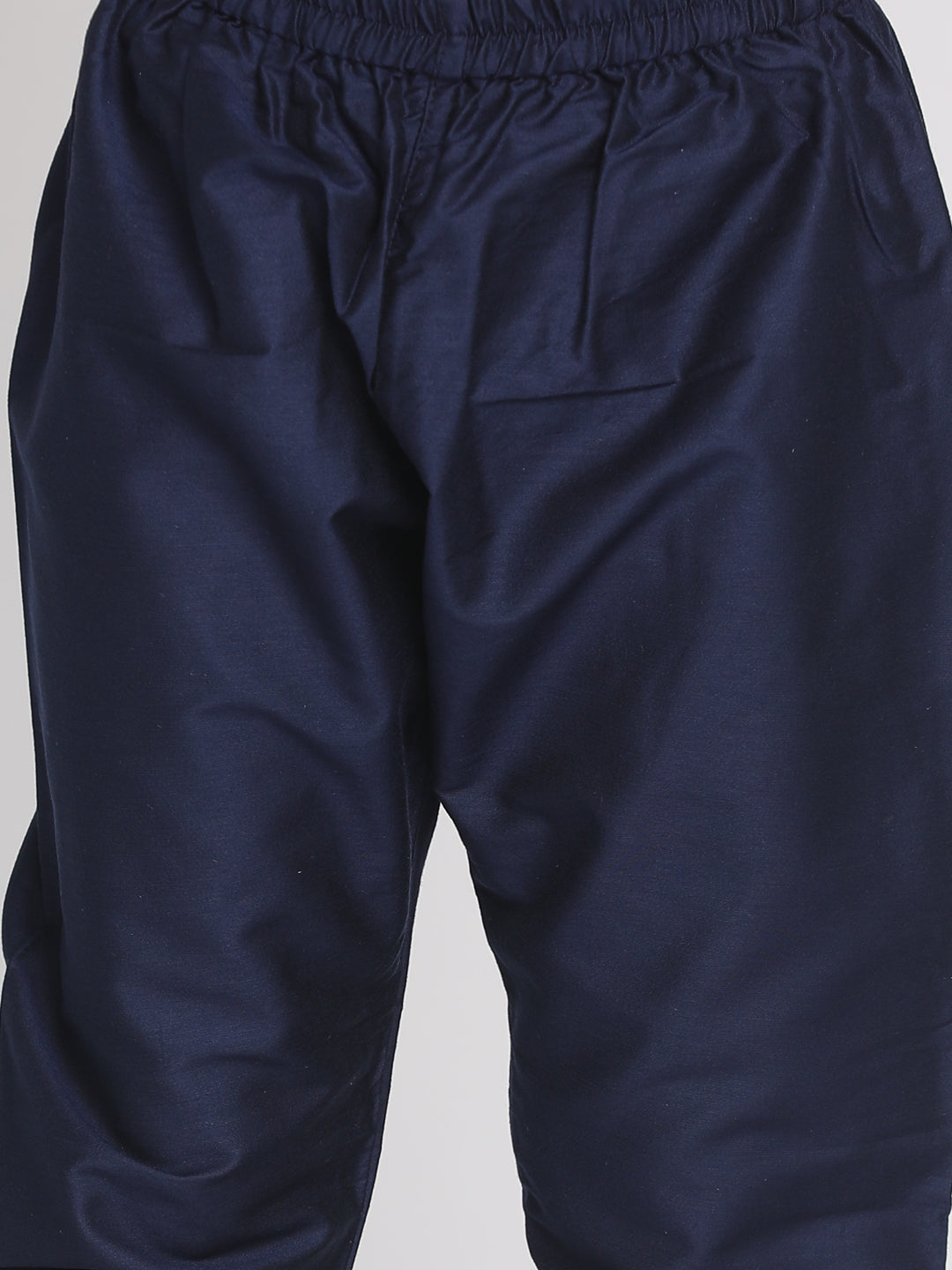 Boy's' Lavender And Navy Blue Jacquard Kurta Pyjama Set