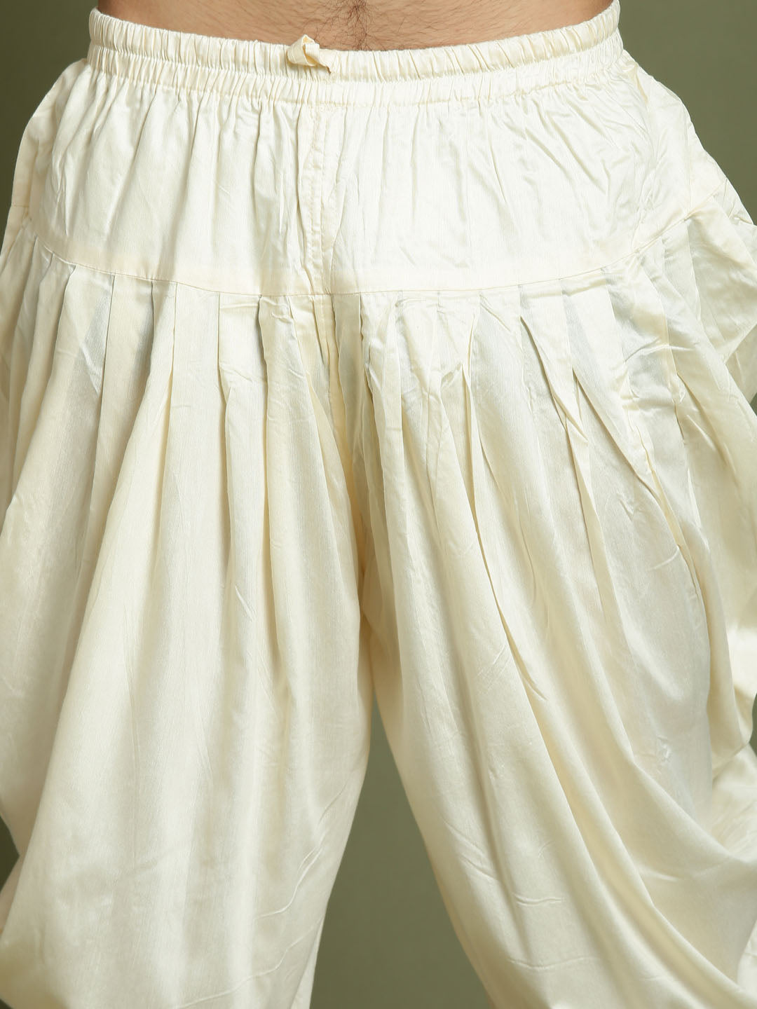 Boy's' Multicolor-Base-Beige And Cream Kurta Patiala Set