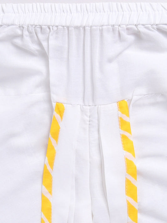 Boy's Yellow Cotton Kurta Dhoti Set
