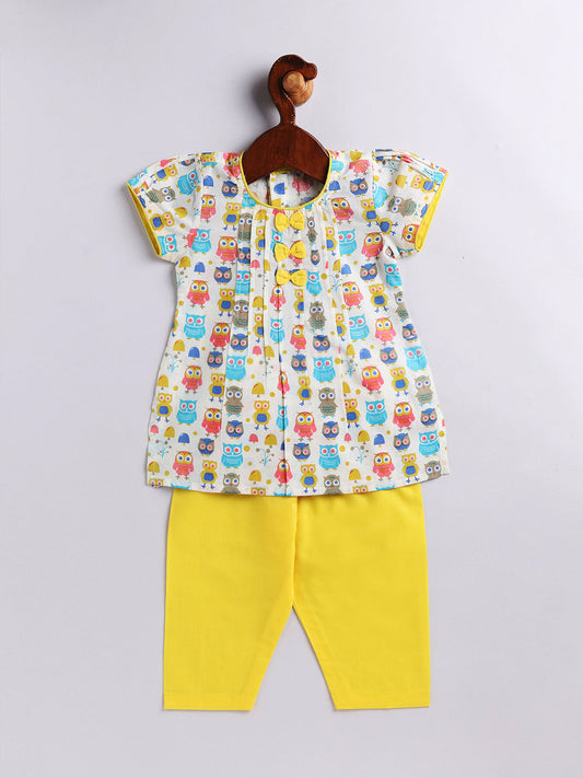 Girls' multicolour kurta set, view 3