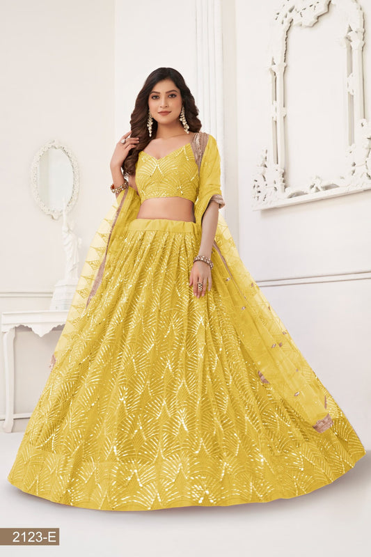 Butterfly Yellow Lehenga Choli