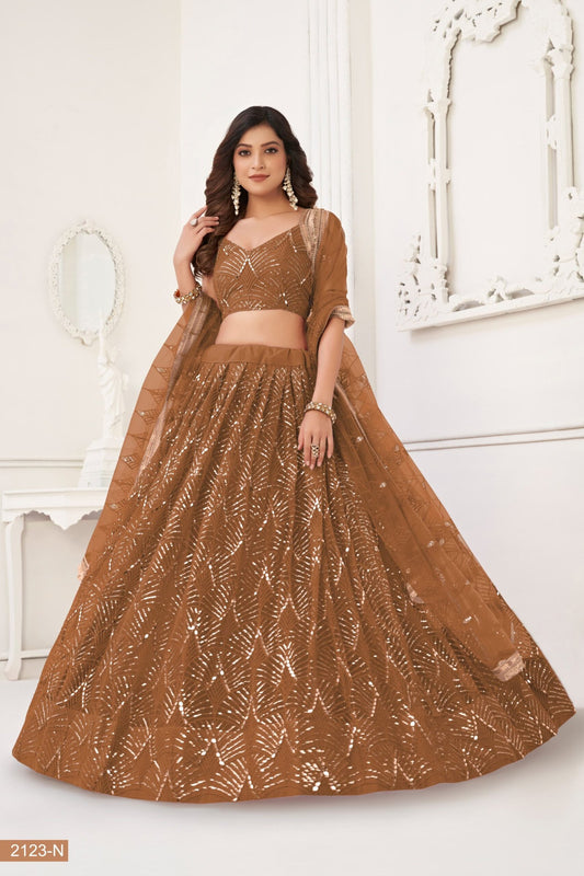 Butterfly Brown Lehenga Choli