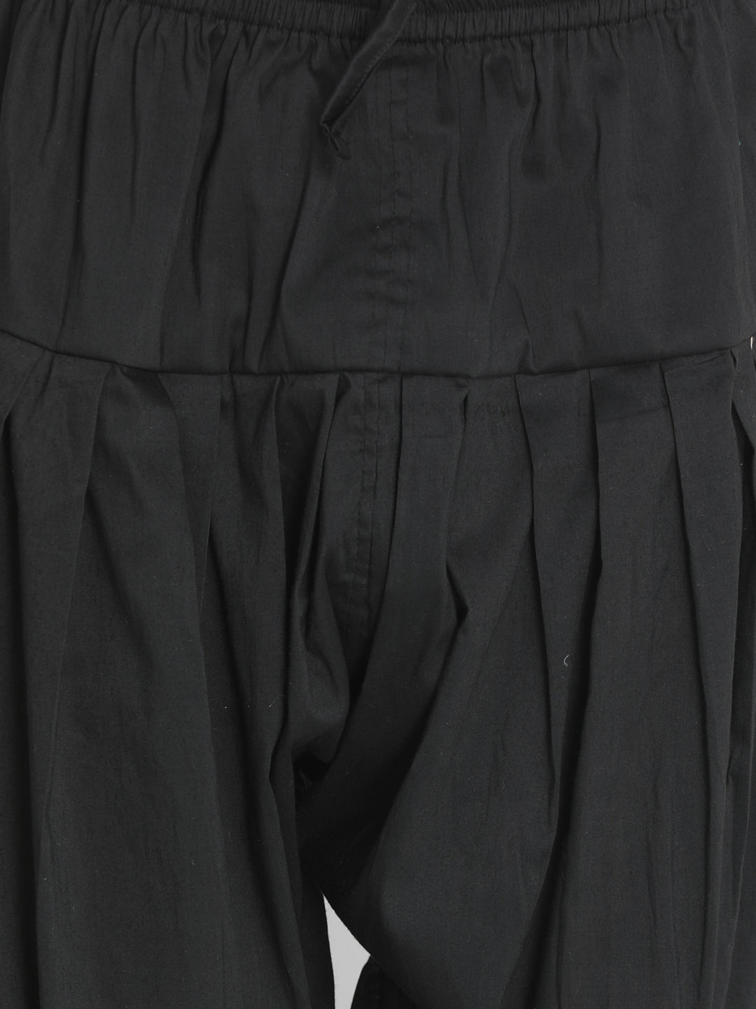 Men's Black Silk Blend Sherwani And Patiala Set