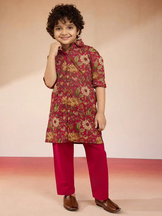 Falsa Cambric Cotton Navratri Boys Kurta Set
