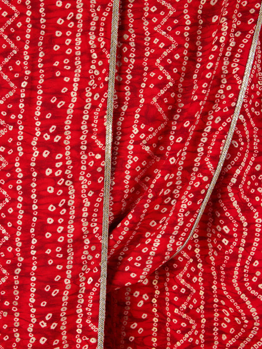 Red Rayon Festival Men's Dupatta