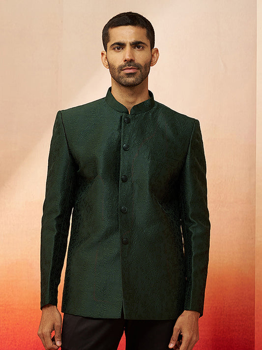 Brown Silk Blend Festival Men's Jacket
