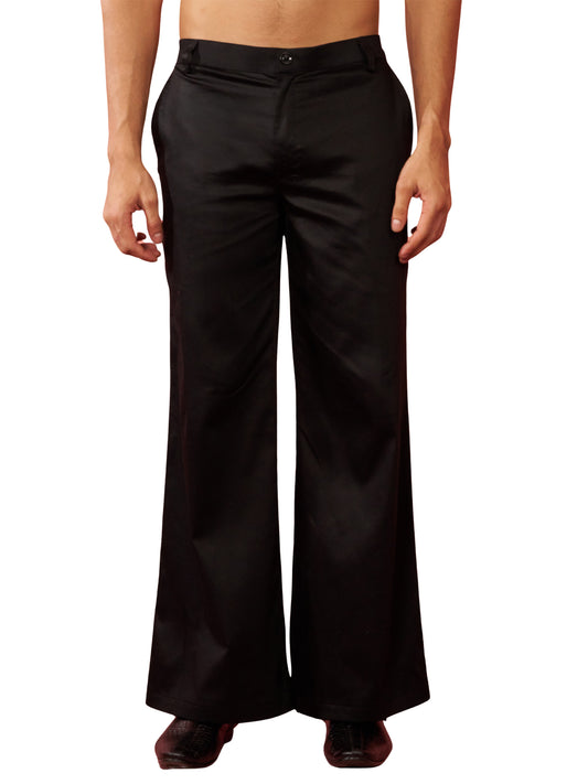 Black Fine Satin Festival Men's Pant