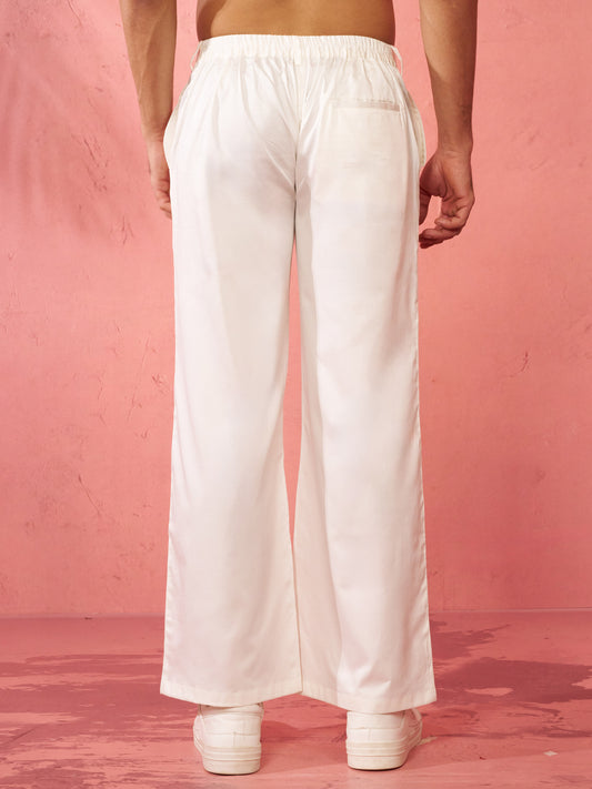 Cream Fine Satin Festival Men's Pant