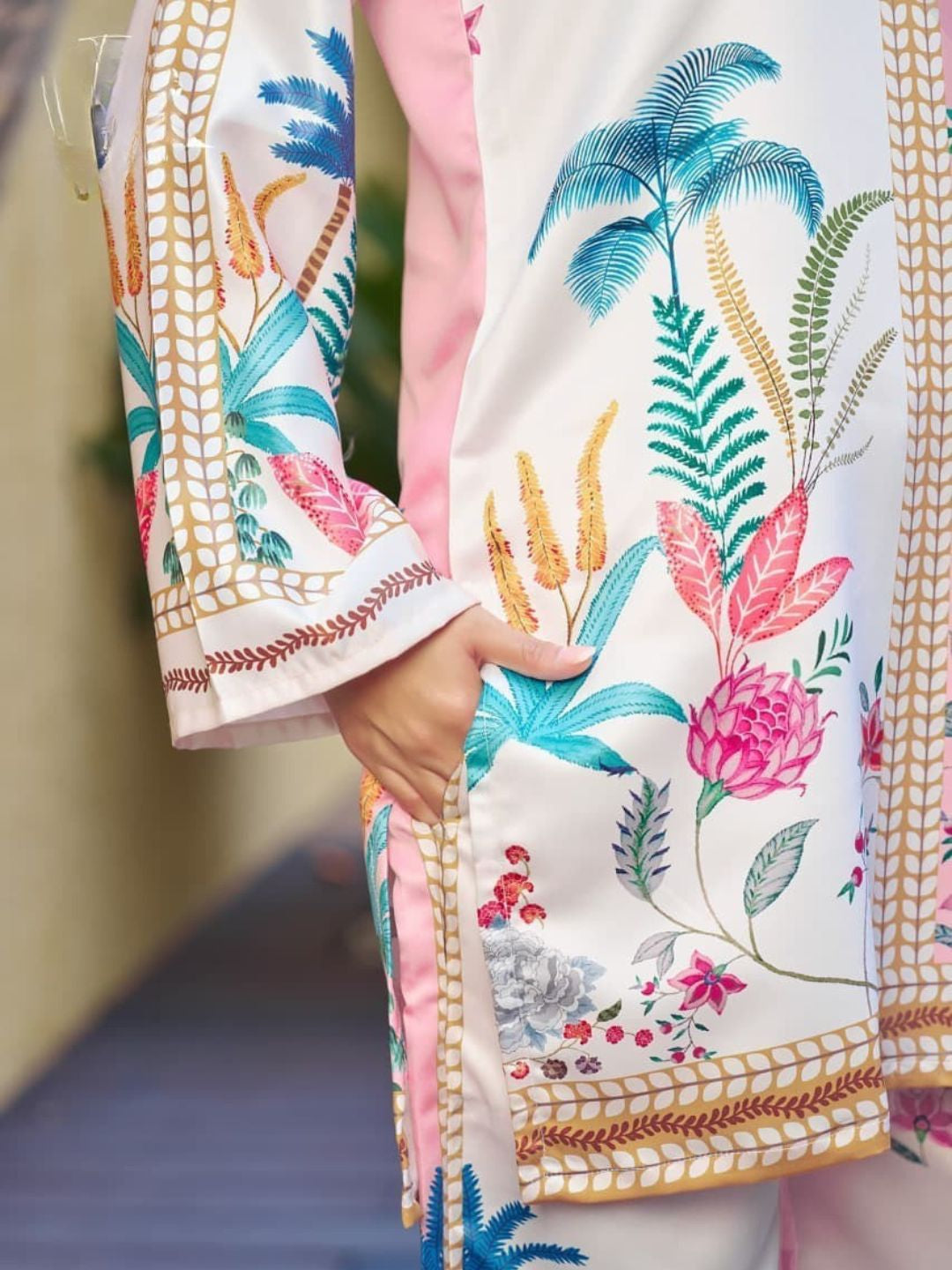 Pink Off-White Printed Co-ord Set