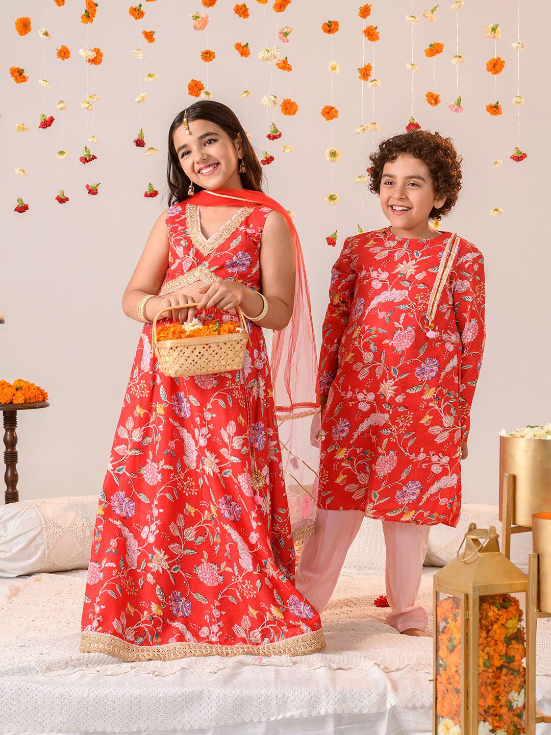 Girls Printed Ready to Wear Lehenga & Blouse With Dupatta