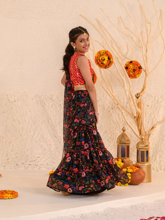 Girls Printed Ready to Wear Lehenga Choli
