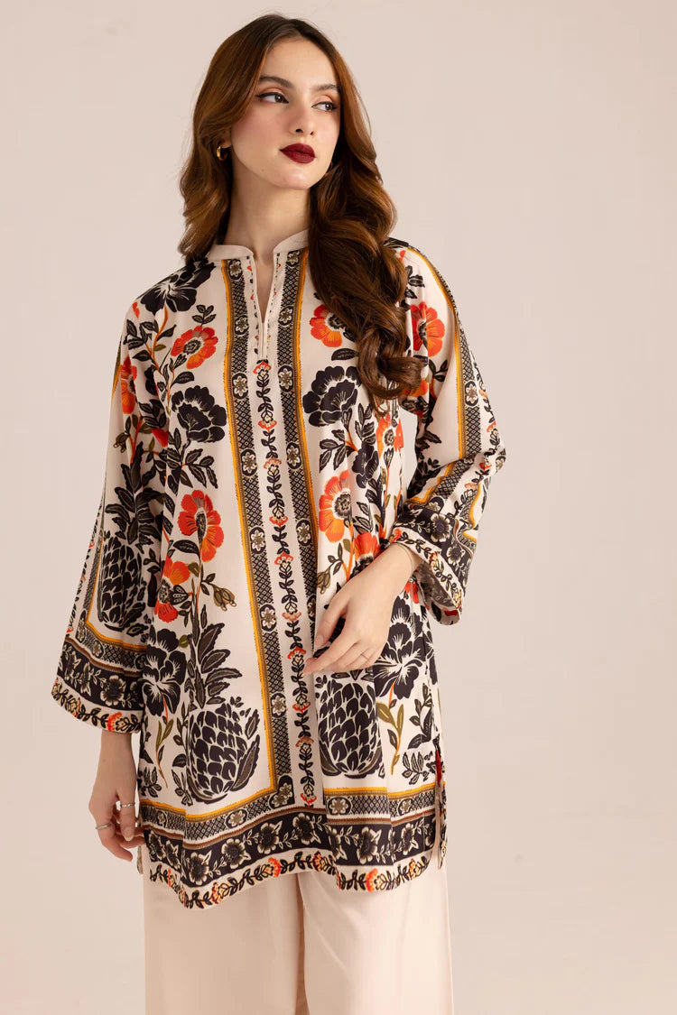 Floral Orange Black Printed Co-Ord Set