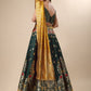 Ready to Wear Lehenga & Unstitched Blouse With Dupatta - Bottle Green