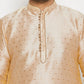 Men's Plus Size Gold Zari Weaved Kurta