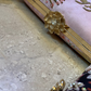 Customised Floral Embroidered Clutch with Flower Knob