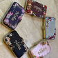 Customised Floral Embroidered Clutch with Flower Knob