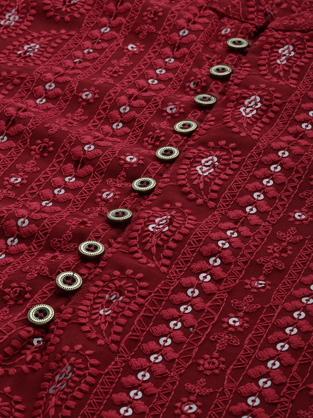 Men Maroon Paisley Regular Jashn Kurta with Patiala - House of Pataudi