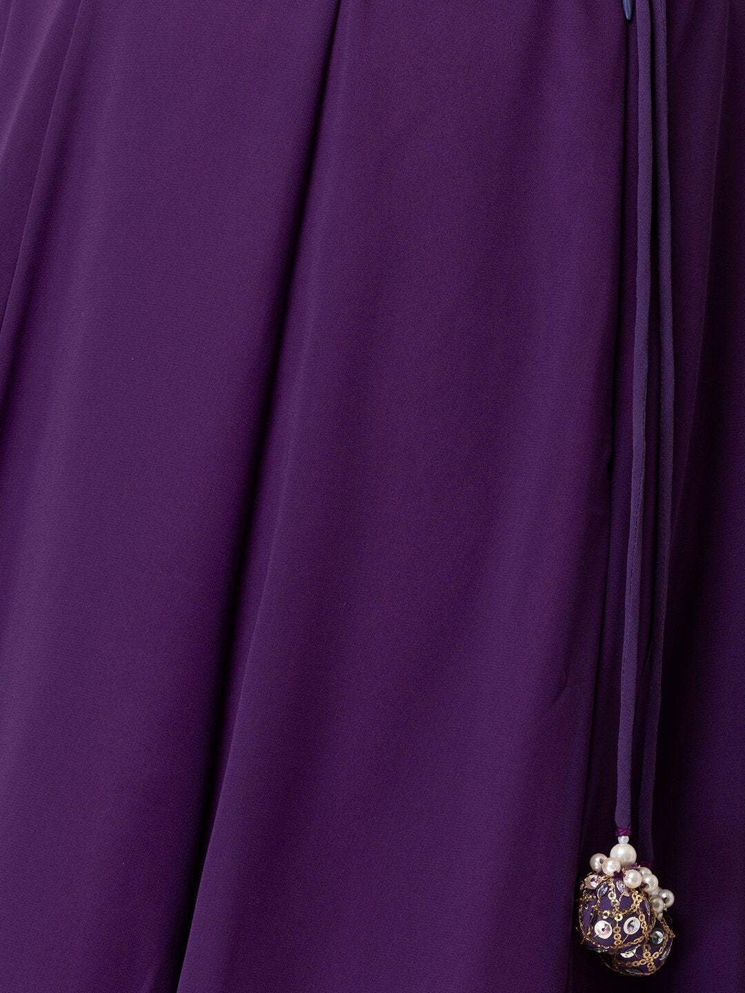 Embellished Sequinned Semi-Stitched Lehenga & Unstitched Blouse With Dupatta-Purple