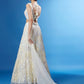 Embroidered Sequinned Semi-Stitched Lehenga and Unstitched Blouse With Dupatta - White