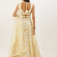 Embroidered Sequinned Semi-Stitched Lehenga and Unstitched Blouse With Dupatta - Beige