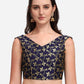 Ready to Wear Lehenga & Unstitched Blouse With Dupatta - Navy & Pink