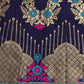 Ready to Wear Lehenga & Unstitched Blouse With Dupatta - Navy & Pink
