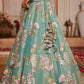 SEAGREEN - Net Fabric Sequinse embroidery Semi-Stitched Lehenga choli & Dupatta