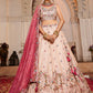 PINK - Tissue Fabric Sequinse embroidery Semi-Stitched Lehenga choli & Dupatta