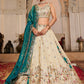 TEAL - Tissue Fabric Sequinse embroidery Semi-Stitched Lehenga choli & Dupatta