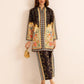 Poly lawn Co Ord Set in Dark brown