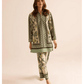 Poly lawn Co Ord Sets in Tea green