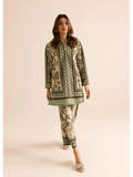 Poly lawn Co Ord Sets in Tea green