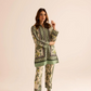 Poly lawn Co Ord Sets in Tea green