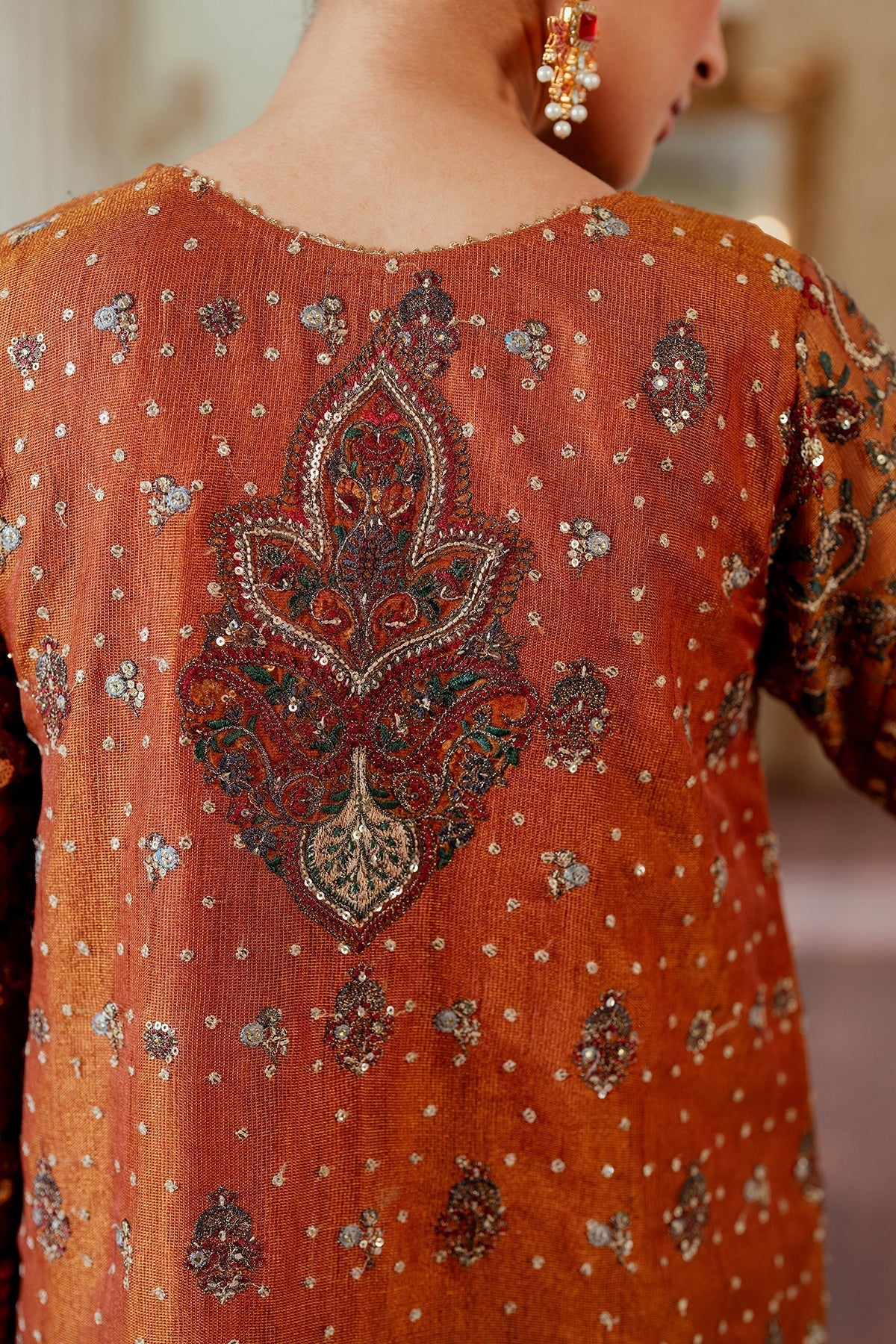 Embroidered Hand Embellished Tilla Work Suit