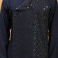 Embellished Mandarin Collar Mirror Work Kurta