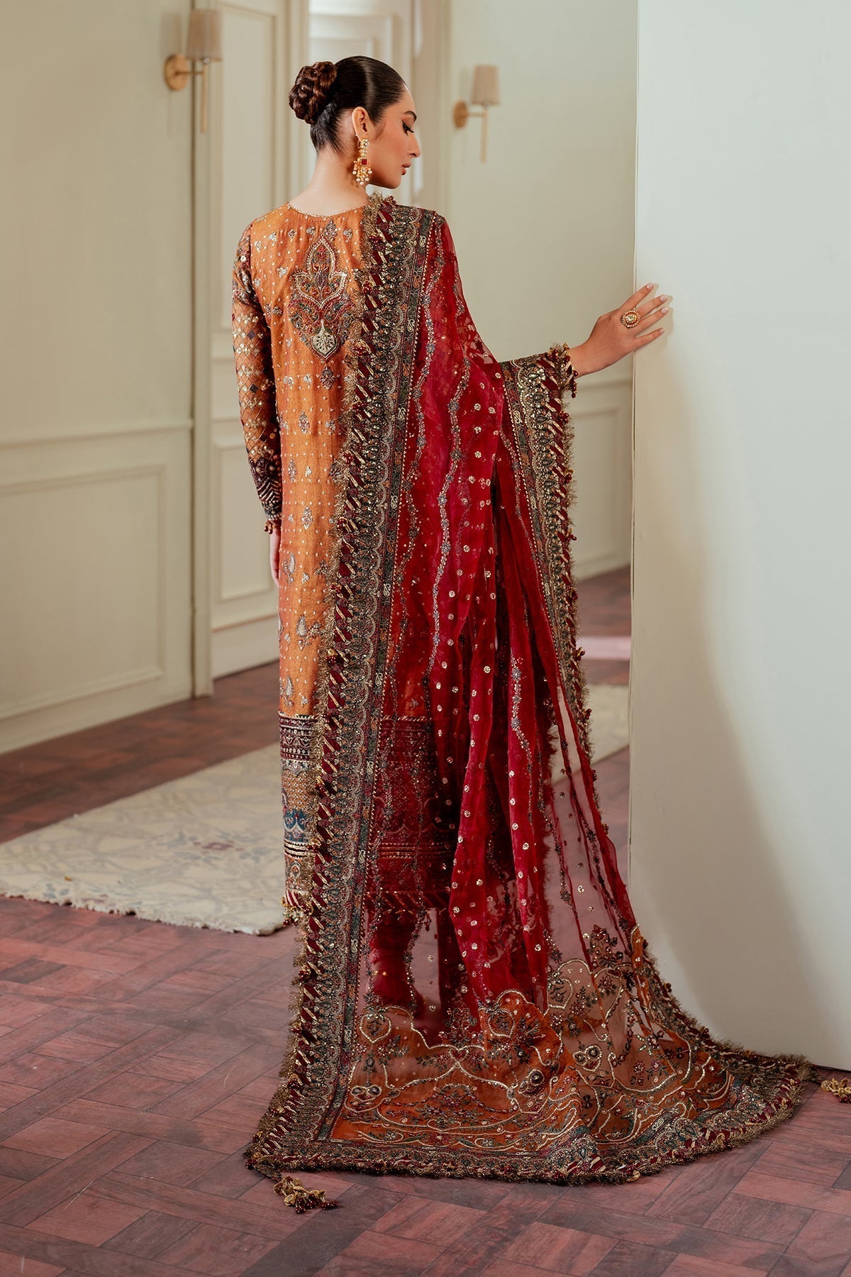 Embroidered Hand Embellished Tilla Work Suit