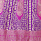 Ready to Wear Lehenga & Unstitched Blouse With Dupatta - Magenta & Gold