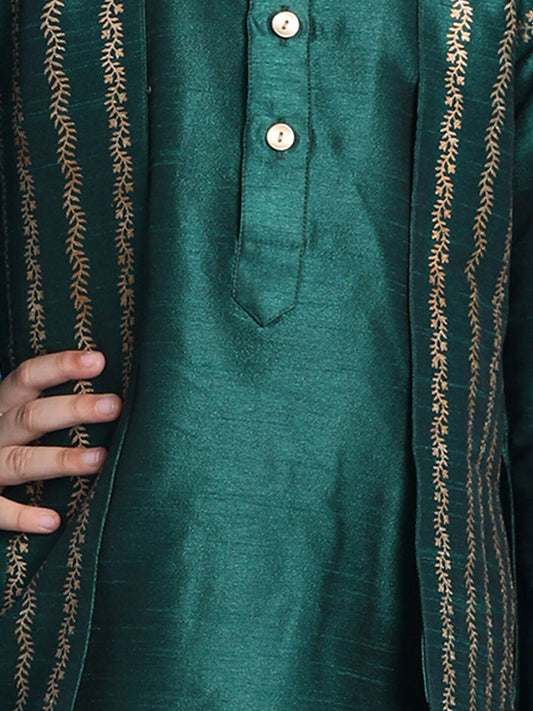 Boys Ethnic Motifs Printed Panelled Kurta with Pyjamas