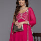 Ethnic Motifs Embroidered Gotta Patti Georgette Kurta With Dupatta
