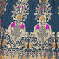 Ready to Wear Lehenga & Unstitched Blouse With Dupatta - Teal & Magenta