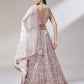 Rose Gold Net Mirror & Sequins embroidery Semi-Stitched Lehenga choli & Dupatta
