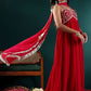 Ethnic Motifs Embroidered Gotta Patti Georgette Kurta With Dupatta