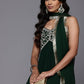 Ethnic Motifs Embroidered Gotta Patti Georgette Kurta With Dupatta