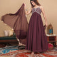 Ethnic Motifs Embroidered Gotta Patti Georgette Kurta With Dupatta