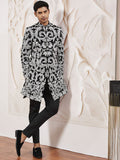 Black Embroidered Sherwani Set