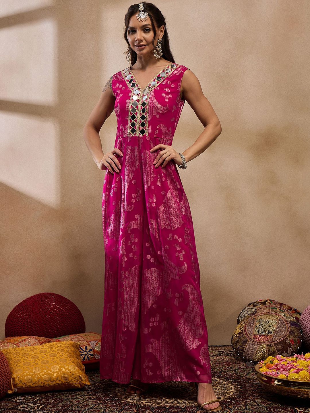 Mirror Work Fusion Jumpsuit