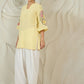 Women Farshi Floral Embroidered U-Neck Pure Cotton Kurti with Salwar