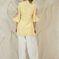 Women Farshi Floral Embroidered U-Neck Pure Cotton Kurti with Salwar